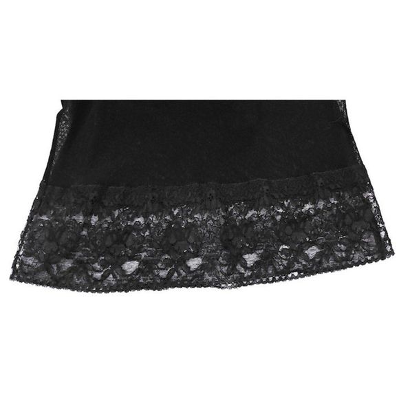 Vintage KARL LAGERFELD Black Mesh Bodycon Maxi Skirt w/Lace Trim 1992 A/W Runway - Picture 6 of 12